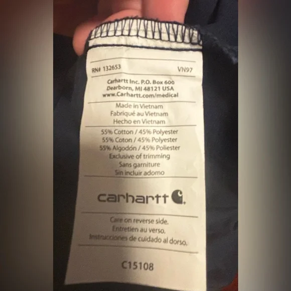 NWT Set of 2  Men's Classic Fit Ripstop Bi-Swing Chest Pocket V-Neck Scrub Tops - Picture 6 of 11